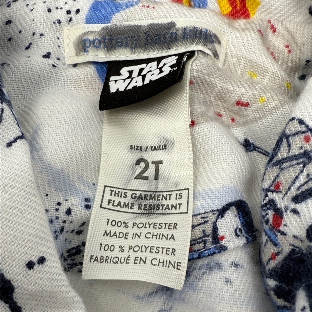 Pottery Barn Kids Star Wars Pajama Set - White and Blue size 2T - Picture 3 of 8